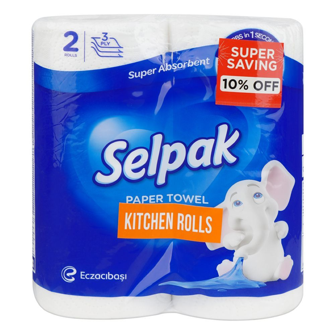 SELPAK KITCHEN TOWEL S/ABS 3PLY 2s